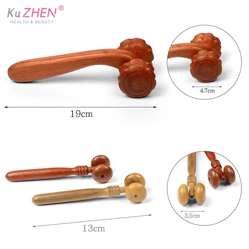 1pcs Mini Wooden Therapy Body Massage Tool Wood Roller Mini Hand Pushing For Full Body Muscle Pain Relief Acupoint Massager Tool