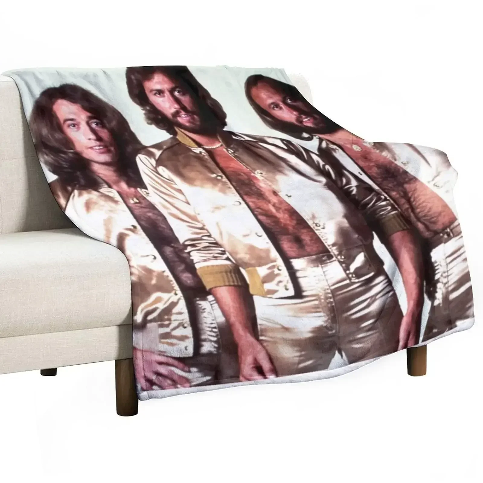 Design Actually A Bee gees Band Poster Throw Blanket Nap wednesday Multi-Purpose Bed linens Blankets