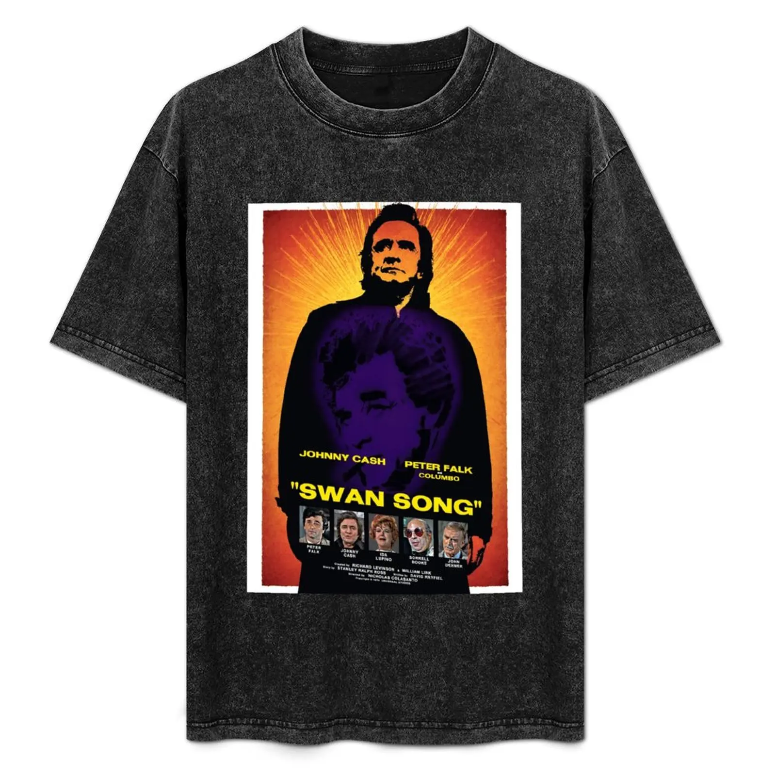 

COLUMBO - Swan Song - Vintage Style Poster T-Shirt Gym Exercise Short Sleeve T-Shirt
