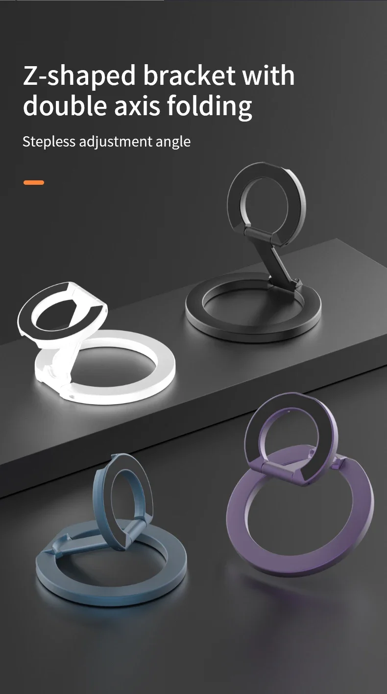 Für MagSafe Doppelseitige Magnetische Telefon Ring Halter Tragbare Falten Handys Ständer Telefon Zubehör Unterstützung Halterung Grip Tok – Detail 8