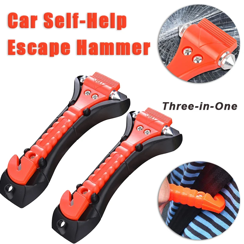 1/2pcs Three in One Car Safety Hammer Multifunctional Window Breaker Emergency Escape Tool Safety Belt Cutter Striking Glass