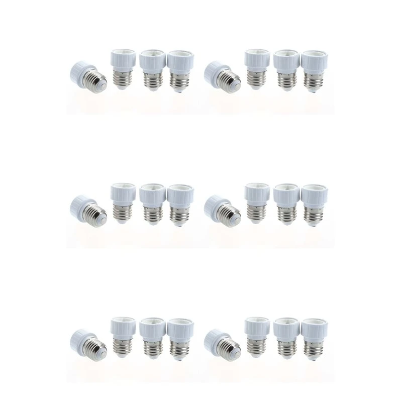 A26I-24X E27 To GU10 LED Light Socket Adapter Socket Adapter Lamp Bulb Converter White