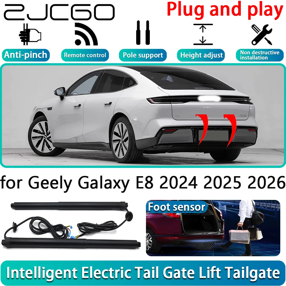 ZJCGO for Geely Galaxy E8 2024 2025 2026 Car Electric Powered Tailgate Power Liftgate Automatic Tailgate System With Foot Sensor
