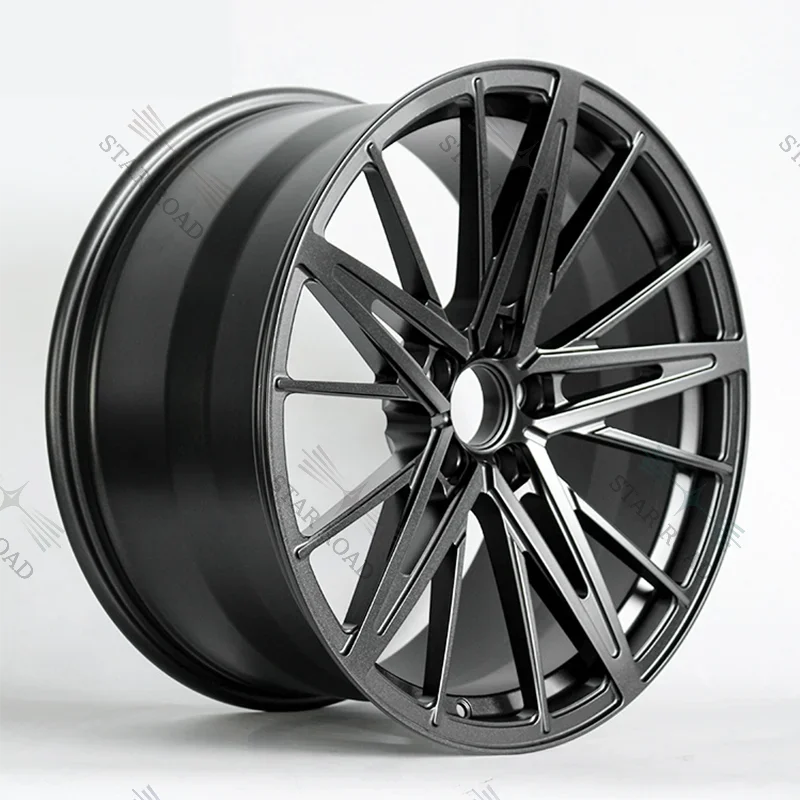 18 19 20 21 Inch Aluminium Alloy Black Finish Passenger Car Forged Wheels 2-piece Custom Rim Wheel 5x114.3 5x120