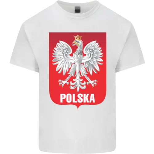 Polska Orzel Poland Flag Polish Football Mens Cotton T-Shirt Tee Top