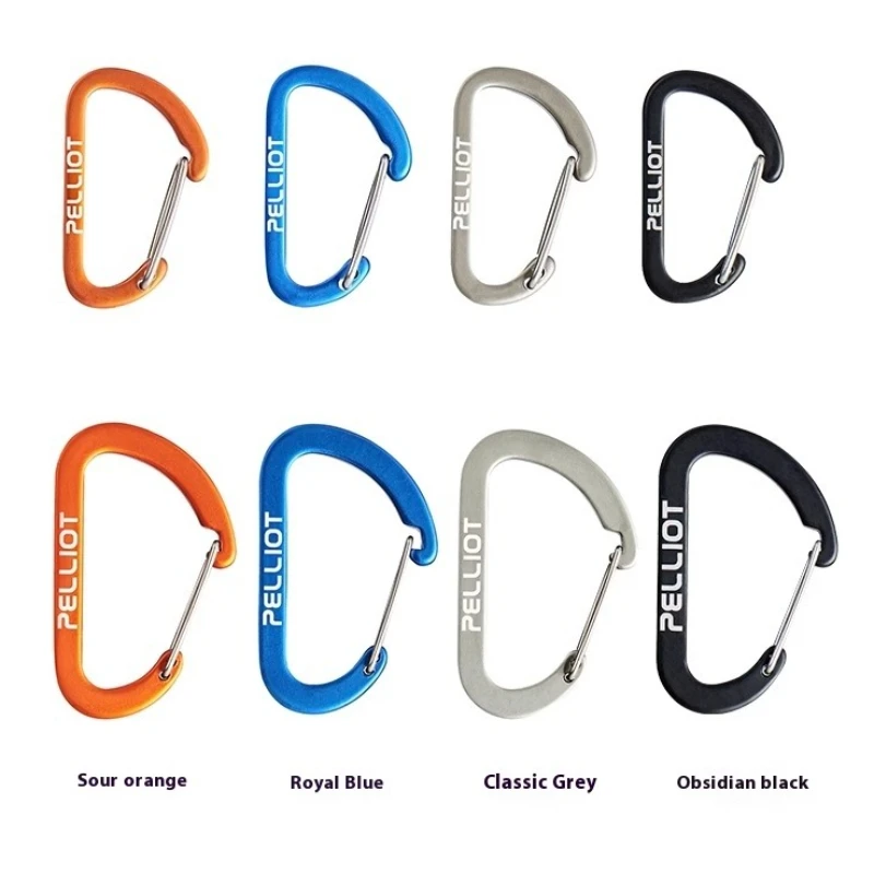 

2pcs Aluminum D-Shape Carabiner, Secure Lock Clip for Backpack Outdoor Gear, Lightweight Stabilizing Hook