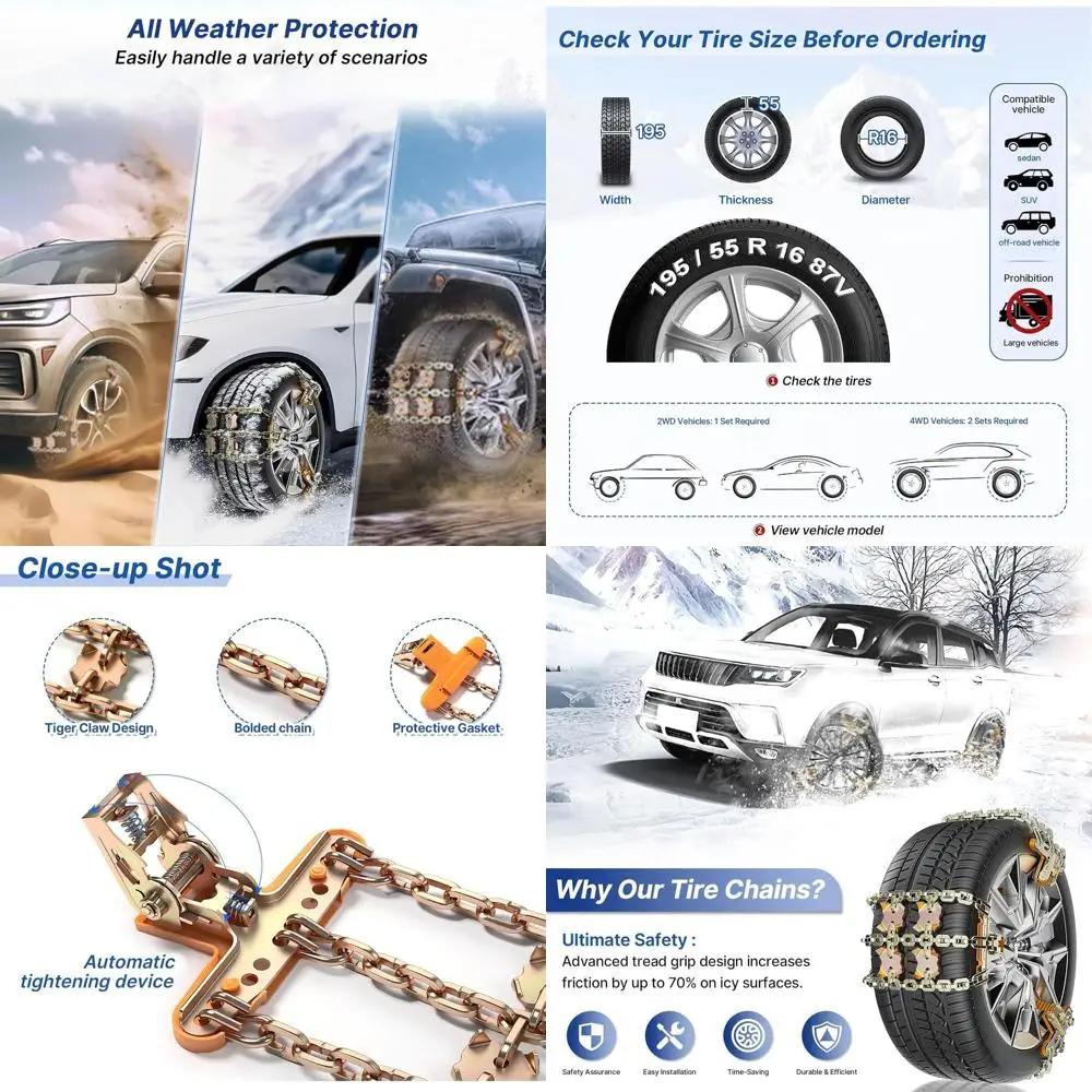 

Ланцюги для снега, аварийные противоскользящие шины для внедорожников, автомобилей, седанов, пикапов с регулируемым обновлением замка для льда, снега, грязи,