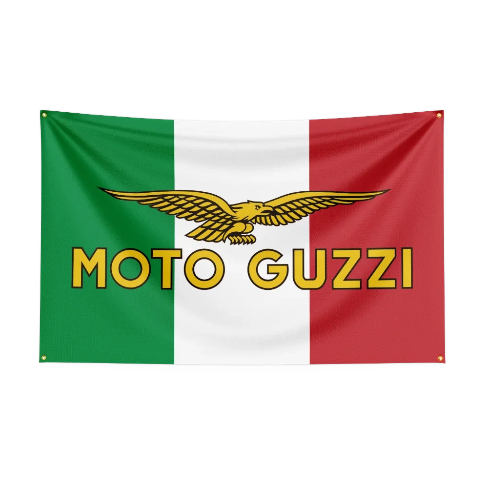 3x5 Ft Italy Moto Guzzis Motorcycle Racing Flag Polyester Printed Cars Flags Banner Tapestry for Room Garage Decor