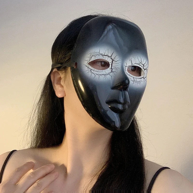 Maschera spaventosa per donna Uomo Halloween Ballo in maschera a pieno facciale Hip Hop Carnaval Maschera da festa spettrale Maschera da Mardi Gras fantasma horror