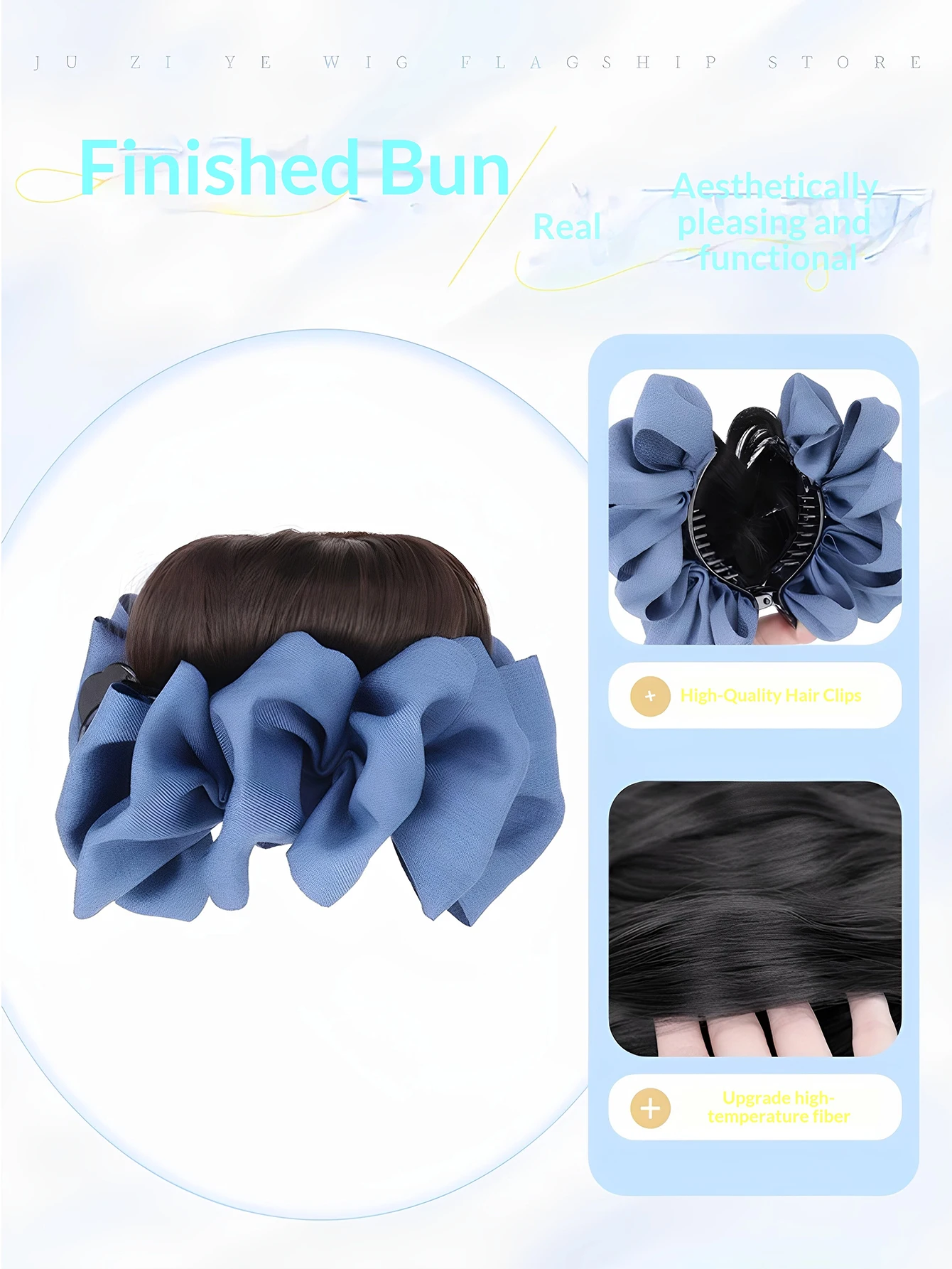 Schwarzer Haarknoten mit Krall – Claw Clip Messy Bun Hair Piece Bewertung und Preis