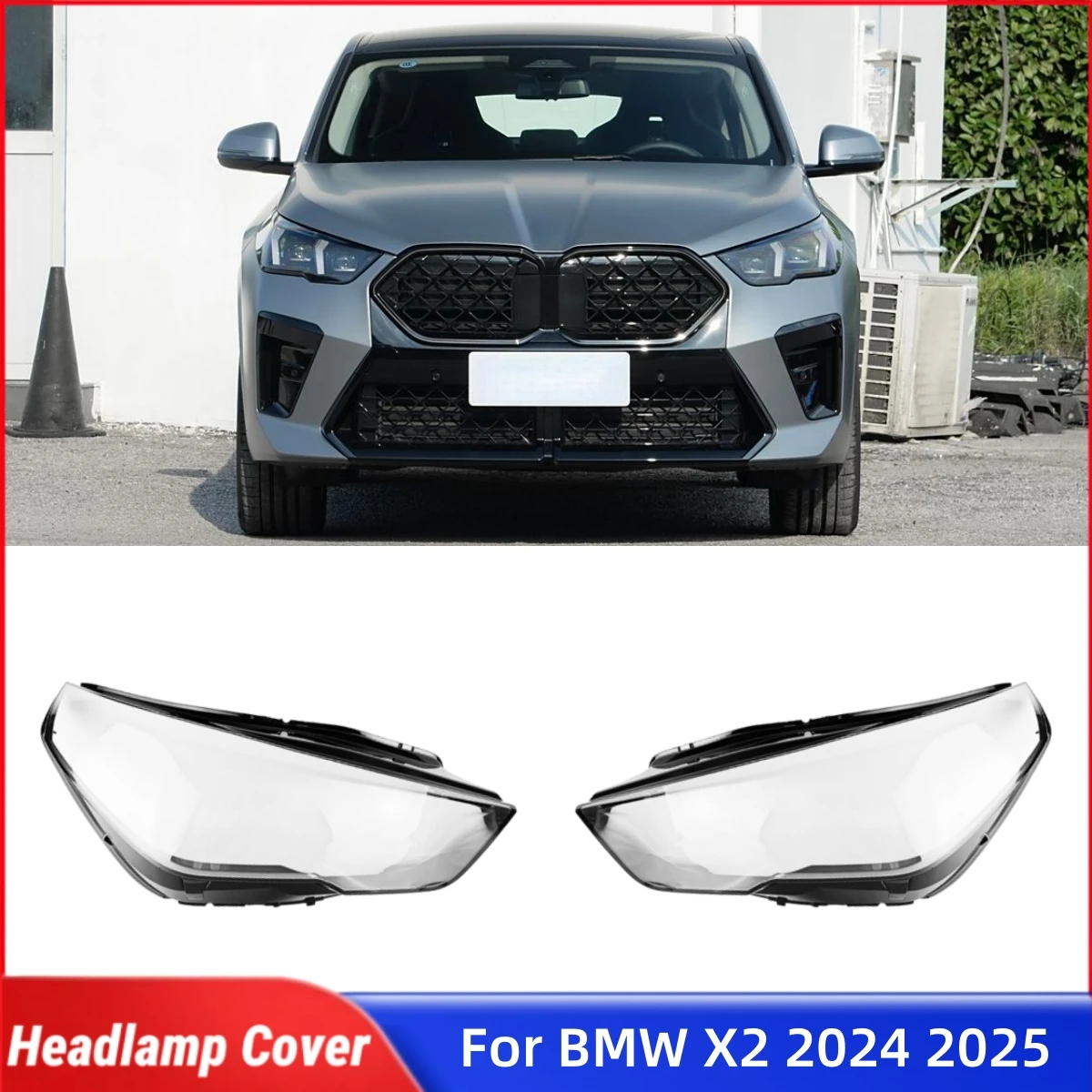 

For BMW X2 2024 2025 Vehicle Accessories Lights Lens Shell Headlight Housing Car Front Headlight Lens Cover Lights Shell