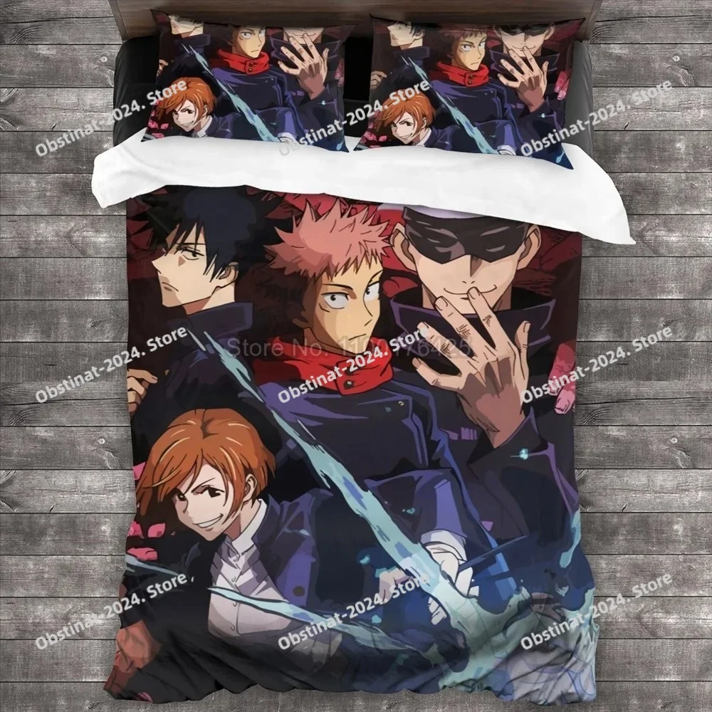 

Jujutsu Kaisen Bedding Set Japan Famous Anime Duvet Cover Sets Comforter Bedclothes Twin Queen King Single Size Kids Gift