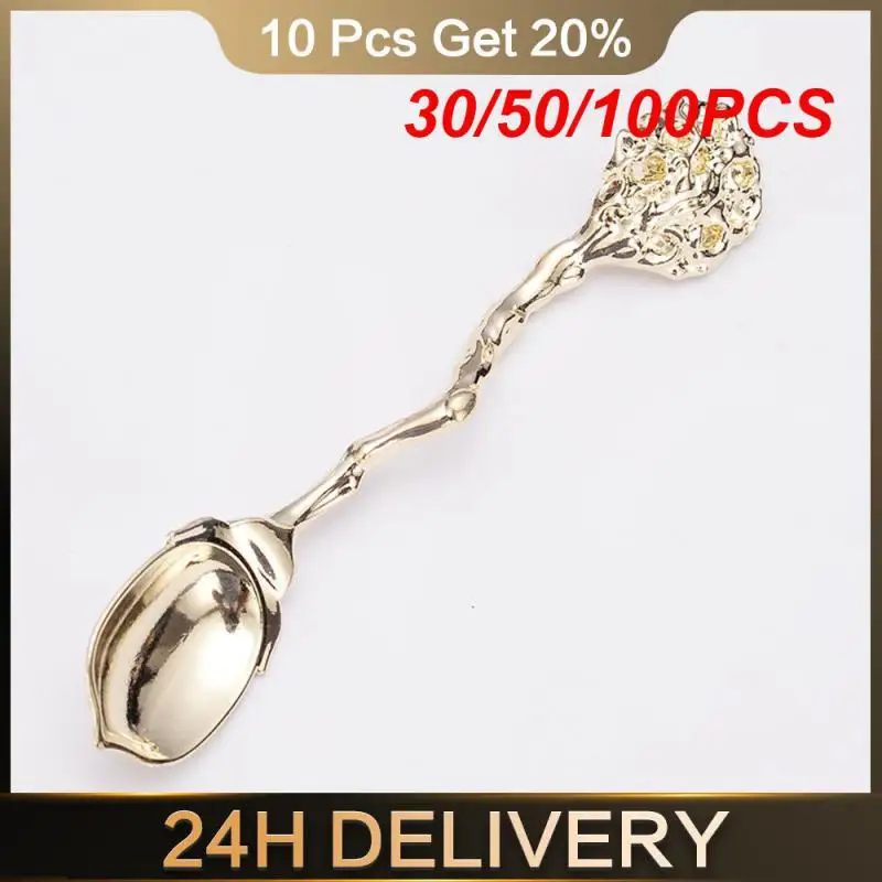 30/50/100PCS Mixing Ounces Cocktail Spoon Bar Tool Dessert Fruit Cake Spoon Kitchen Accessories Coffee Mixing Spoon Diy