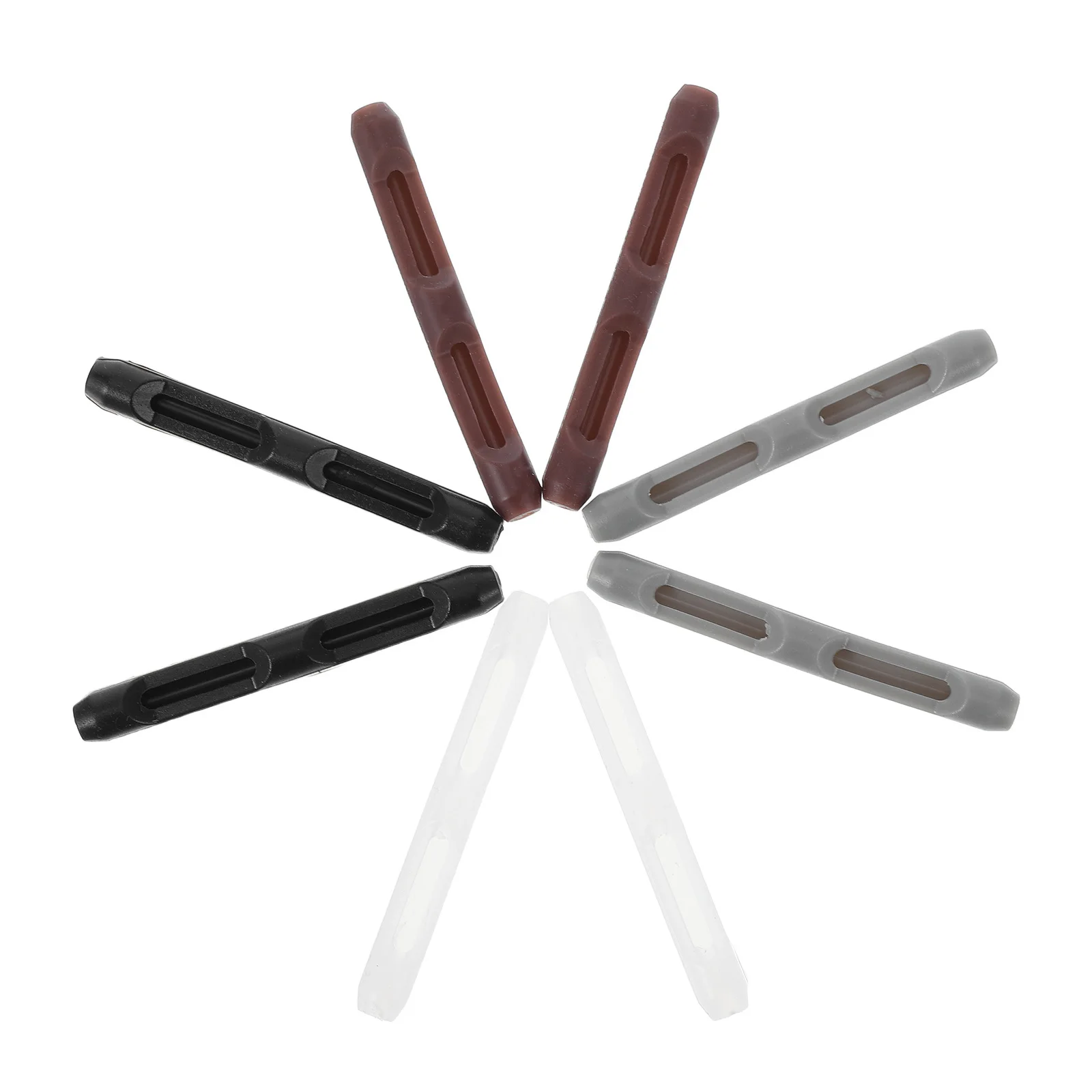 4Pairs Eyeglasses Temple Tips Silicone Soft Anti Slip Leg Grips Replacement Covers Sleeve Retainer Eyeglasses Accessories