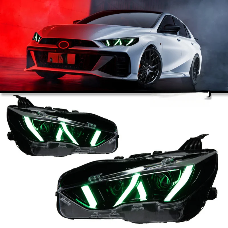 Suitable for 21-24 Trumpchi Shadow Leopard Headlight Assembly Lamborghini Style Daytime Running Flowing Turn Signal Light