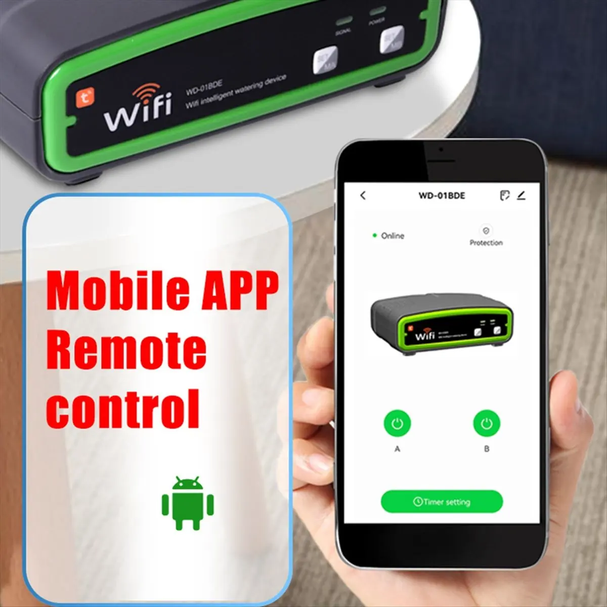 ABUQ 신형 WiFi 투야 스마트 급수기 자동 미세 드립 관개 시스템 식물 제어 시스템 관개 도구