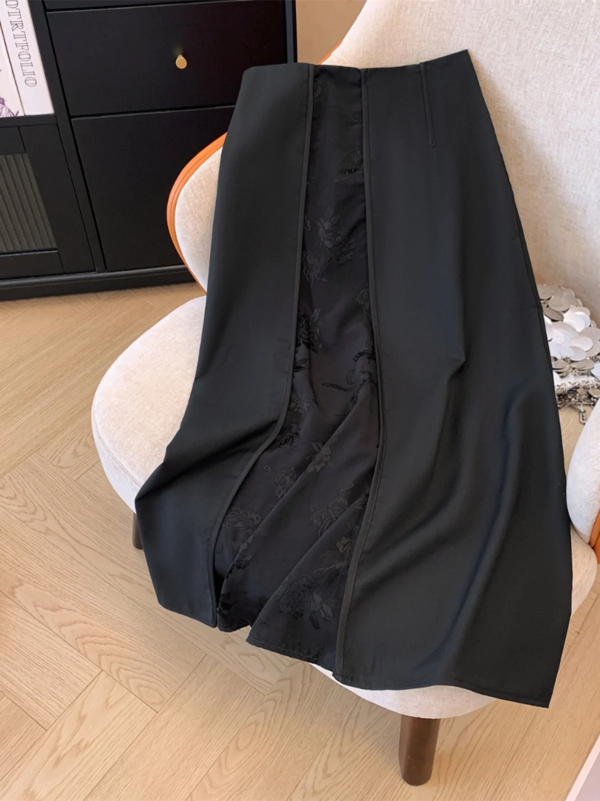 

Юбка в стиле шинуазри с вышивкой Bla, женская весенне-летняя юбка с высокой талией, новая утягивающая китайская юбка