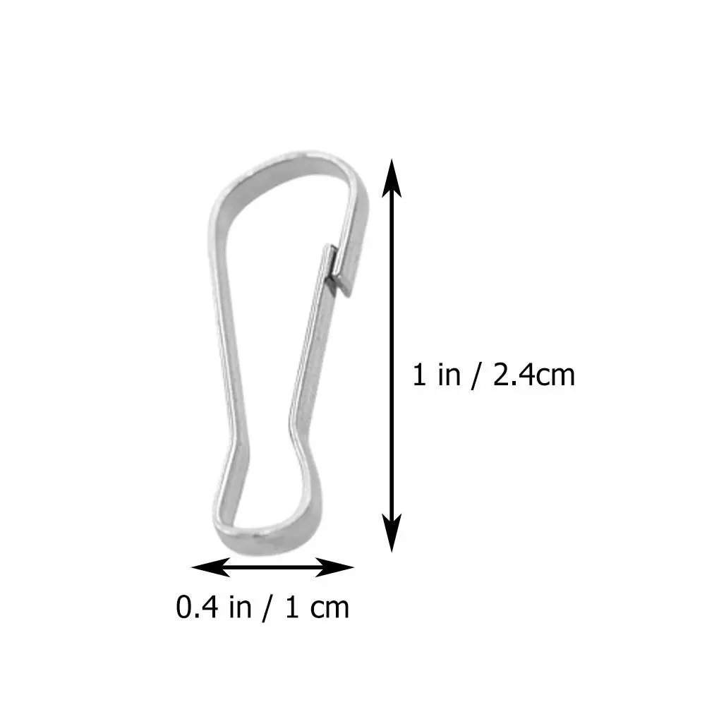 30Pcs Stainless Steel Lanyard Snap Hooks Strong Spring Clip Key Ring Hook Metal Mini Carabiner Clips for Camping Hiking Backpack