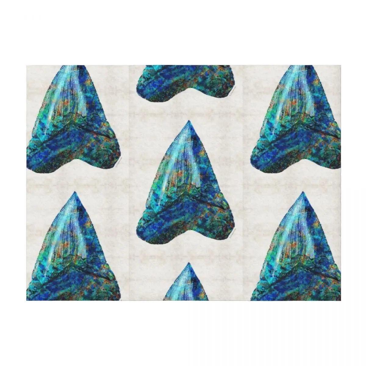 

Blue Shark Tooth Art by Sharon Cummings Throw Blanket cosplay anime christmas decoration Beach for winter Blankets