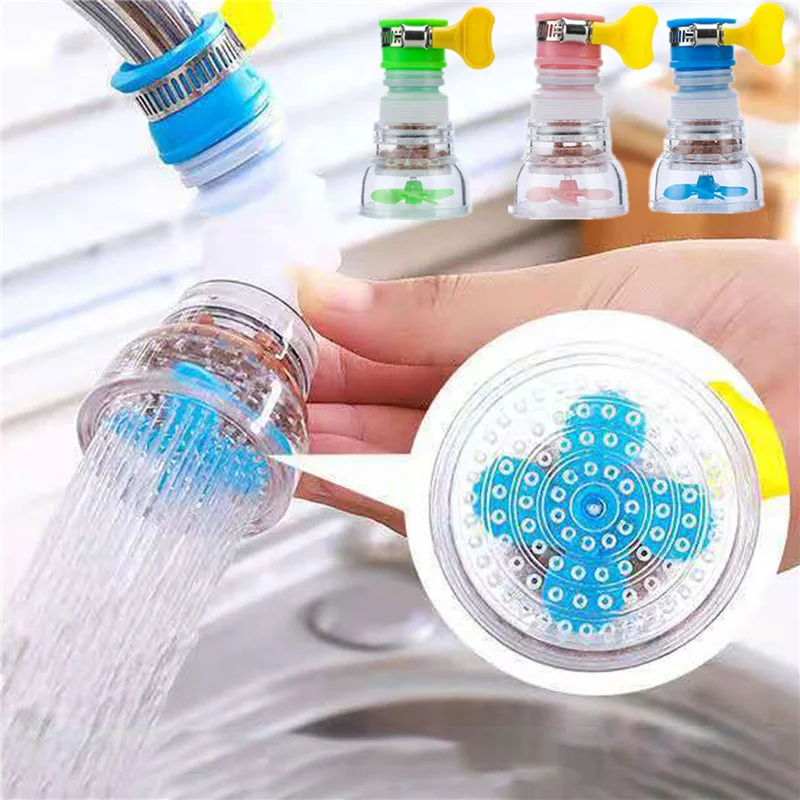 ก๊อกน้ําห้องครัว Water Saver Telescopic ห้องน้ําน้ําประปา 360 °   อ่างล้างจานหัวฉีดสเปรย์ป้องกันการสาดแบบหมุนสําหรับล้างผัก