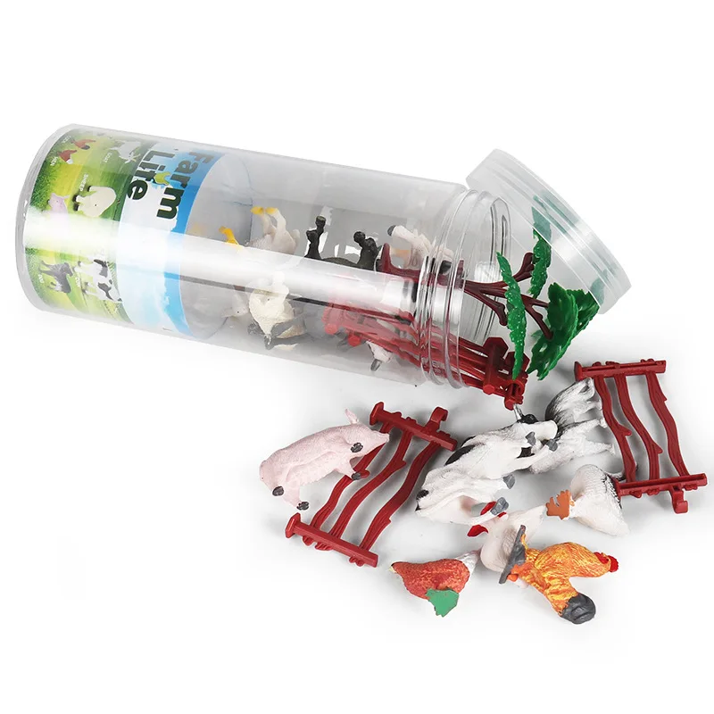 ミニチュア動物セット野生海洋生物農場恐竜かわいい置物教育アクションフィギュアデスクトップ装飾男の子の誕生日ギフト