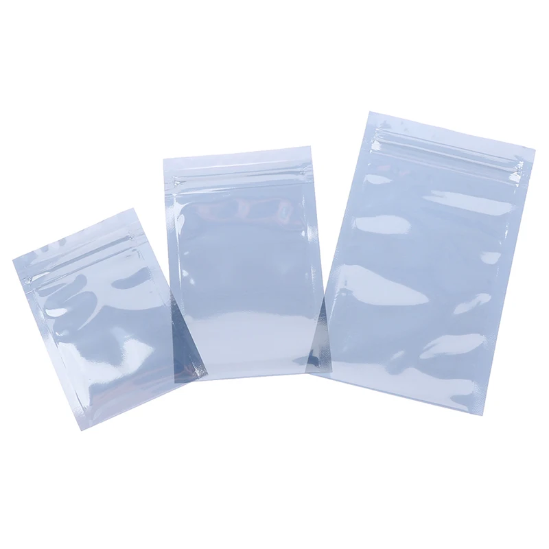 100Pcs Antistatic Storage Bag Ziplock Bags Resealable Pouch for Package Instrument Chip Electronic Accessories Pouches