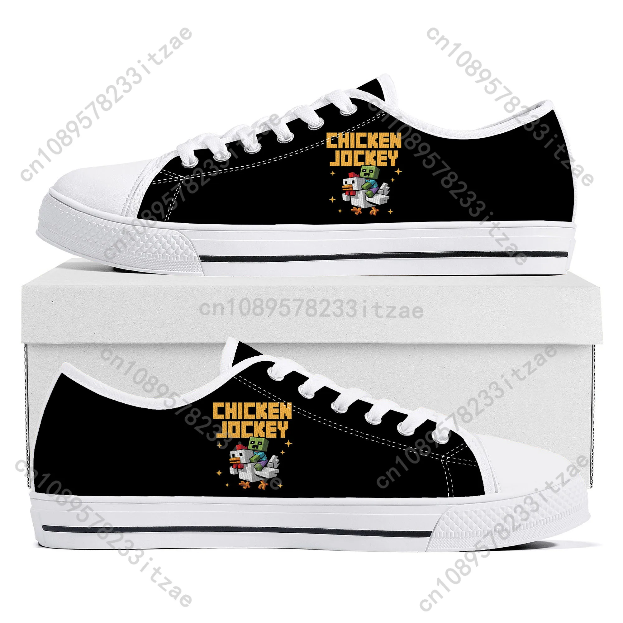 Chicken Jockey Zombie Pixel shoes Low Top Sneakers Mens Womens Teenager Canvas Sneaker couple Casual Shoes Customize Shoe