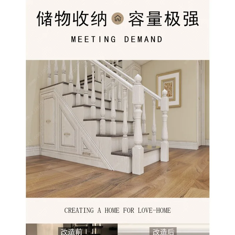 

Ultra-short floor space duplex loft household staggered stairs customization can be customized ladder cabinet locker cloakroom