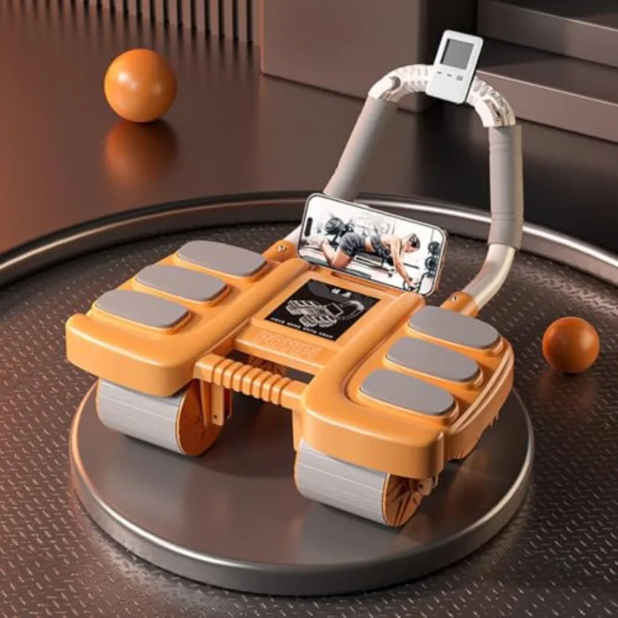 

Тренажер для пресса Ab Wheel Roller с опорой для локтей - Автоматический четырехколесный ролик для тренировки мышц кора, оборудование для домашнего спортзала