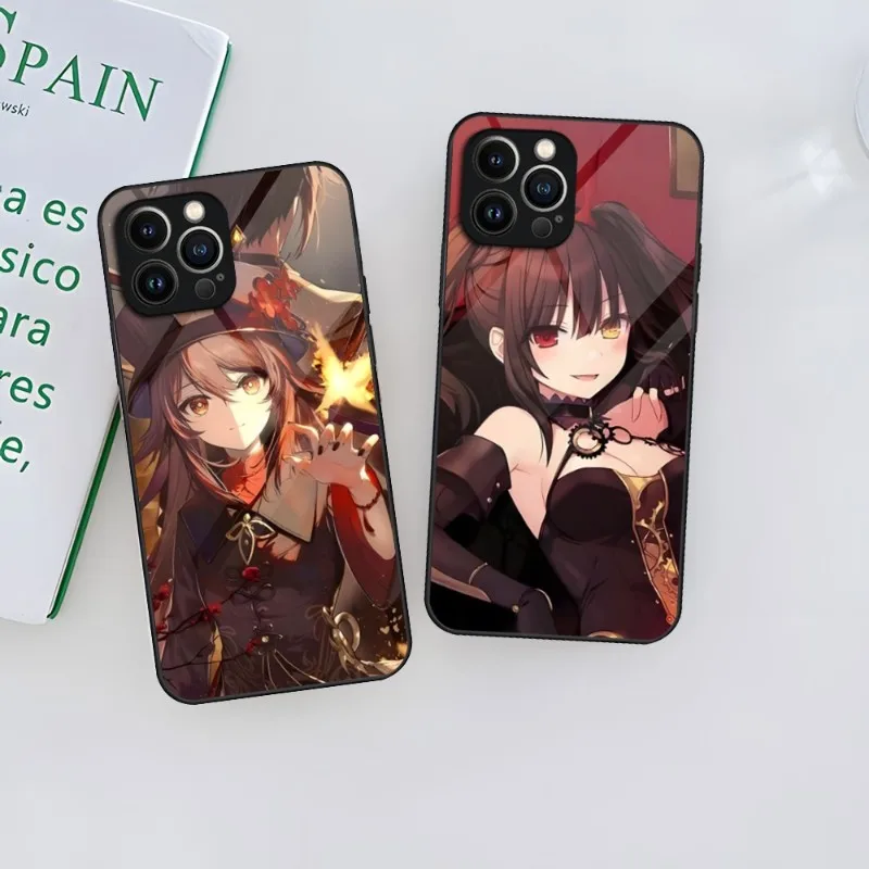 Kurumi Tokisaki Phone Case For IPhone 14 Pro 12 11 13 Mini X XR XS Max 8 7 6 Plus SE 2023 Glass Back Cover