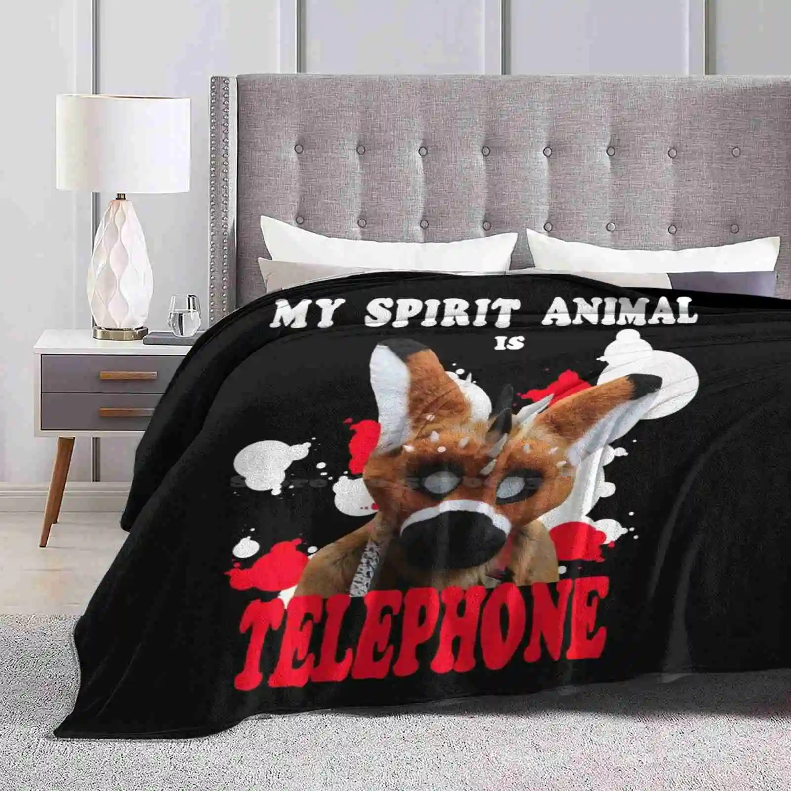 My Spirit Animal Is Telephone Air Conditioning Soft Blanket Fursuiter Telephone Furry