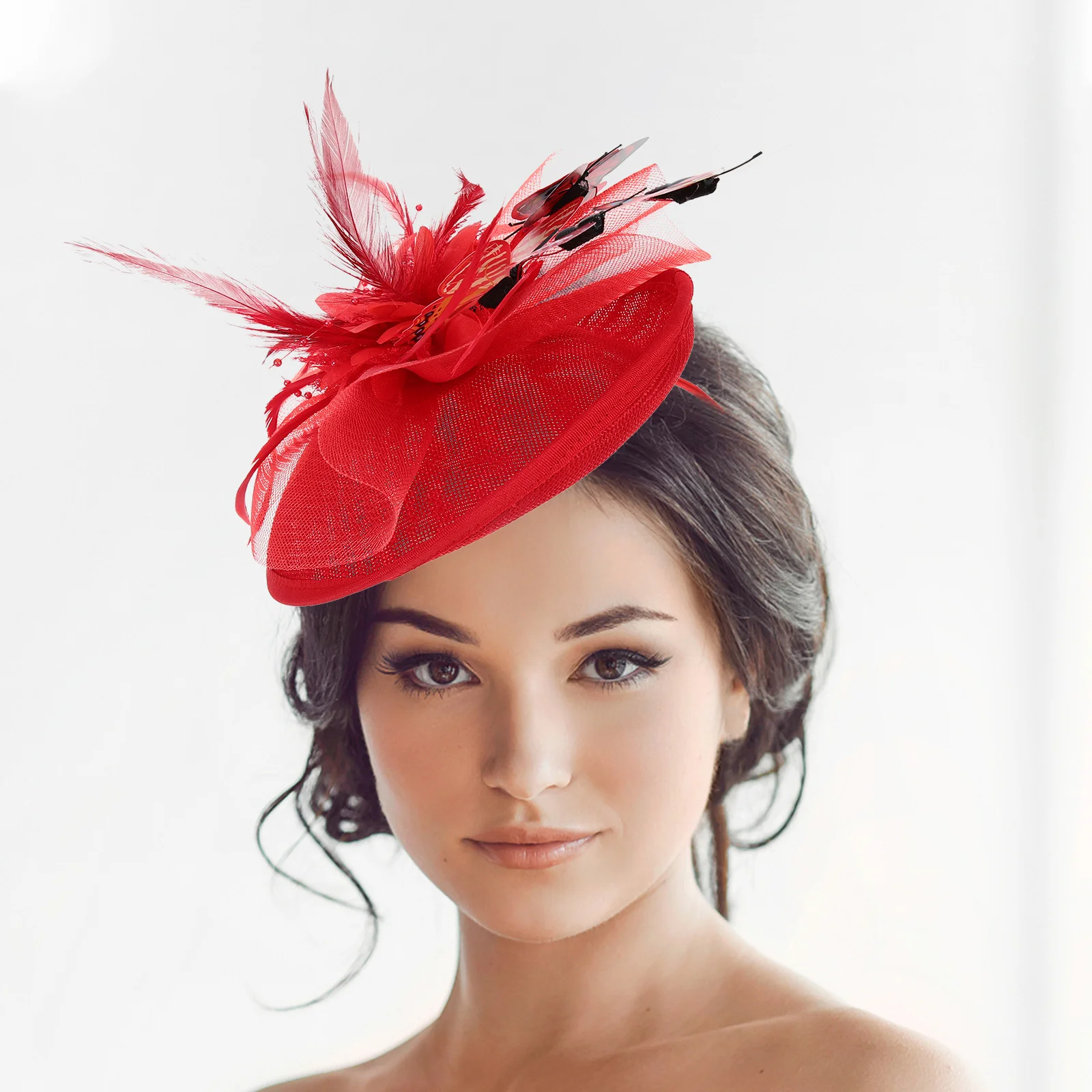 

Красочная шляпа-чародей с бабочкой, головной убор для чаепития, регулируемая металлическая проводка для женщин, подарок на Рождество, Новый год