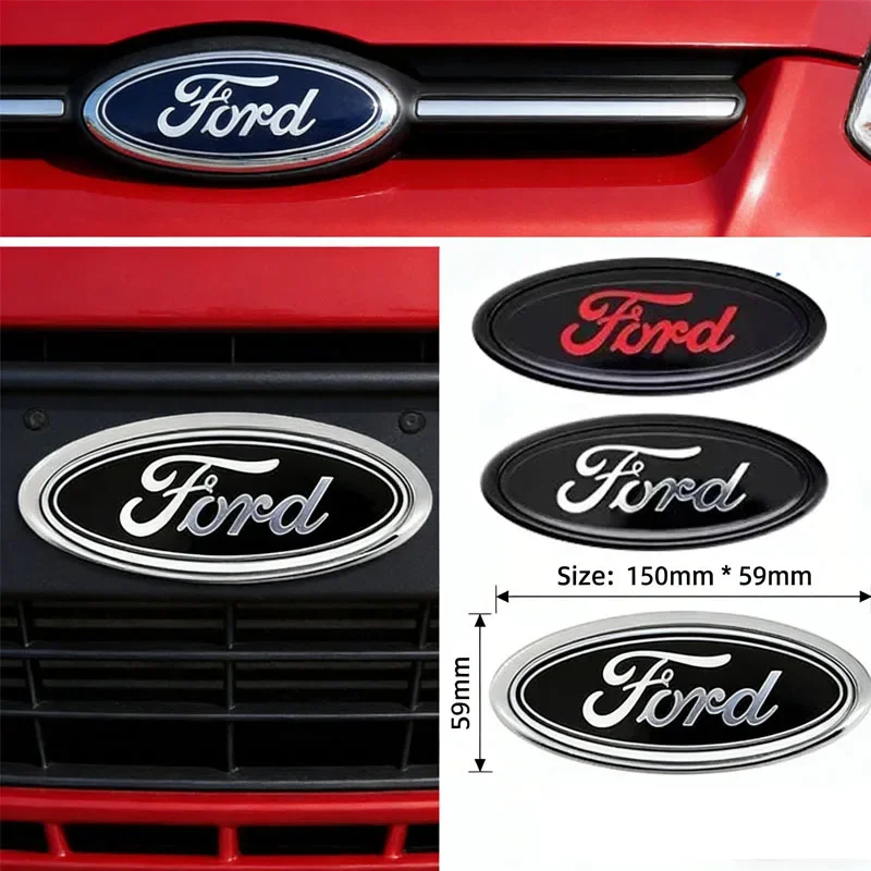 

5x6CM ABS Auto Body Emblem Badge Stickers for Ford Fiesta Ranger Focus Fusion Escape Transit Mondeo Edge Ecosport