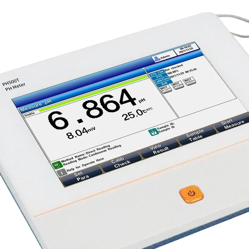 Color High Contrast Lcd Touchscreen Benchtop Acid Concentration Multiparamete Ph Meter