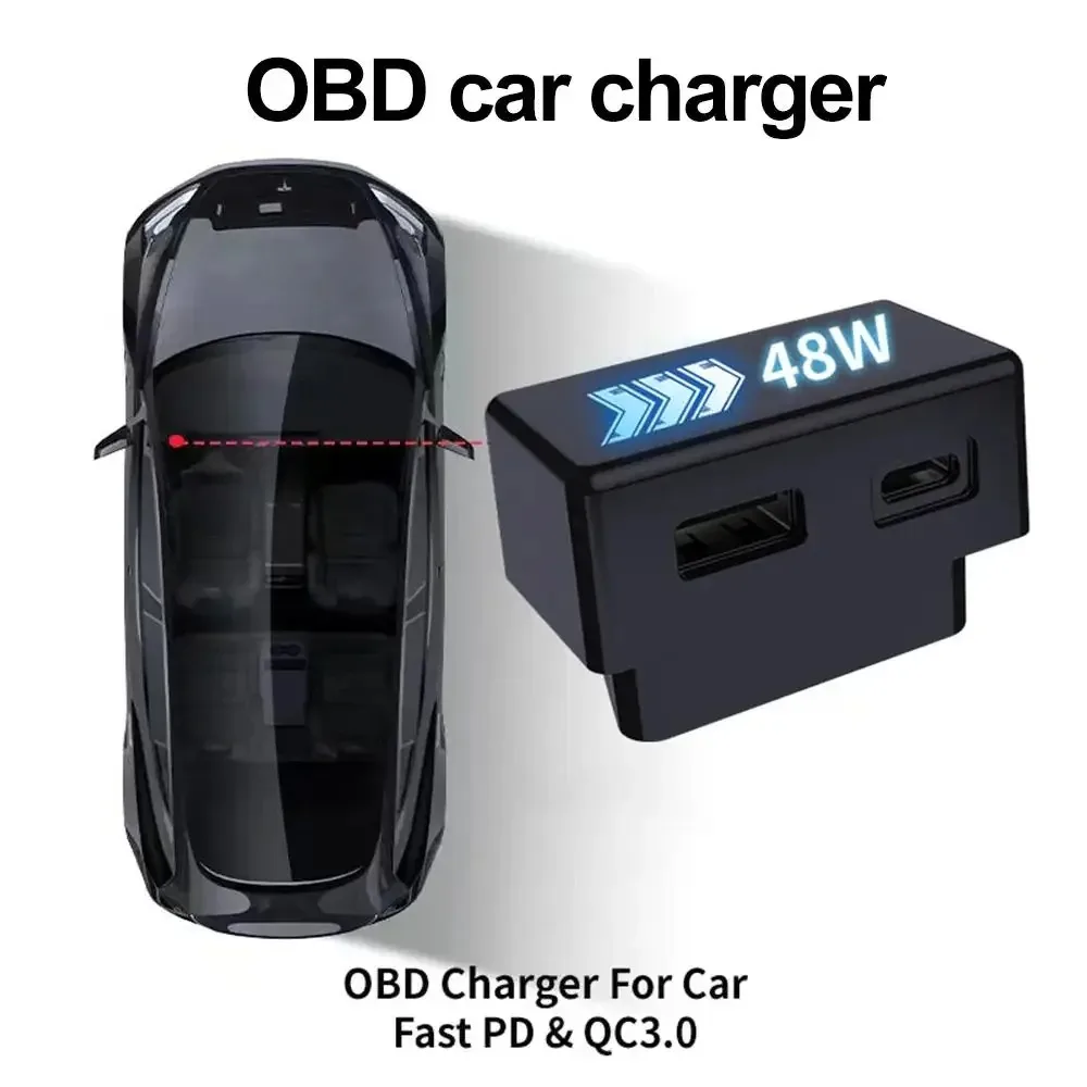 OBD2 Multi Function Splitter Charger Adapter Power Supply for Model 3 Y X S Car Charging