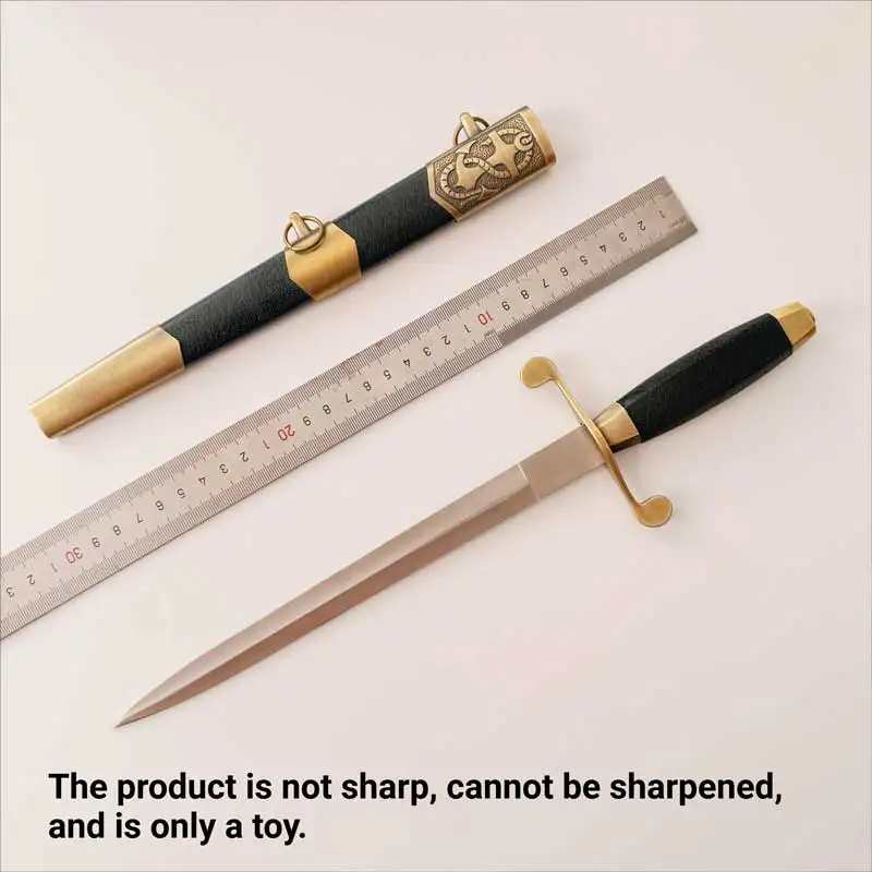 35cm 유럽식 서양 검 (칼집 포함) 금속 모형 안전 중세 영화 소품 검 수집용 레트로 카타나 장난감