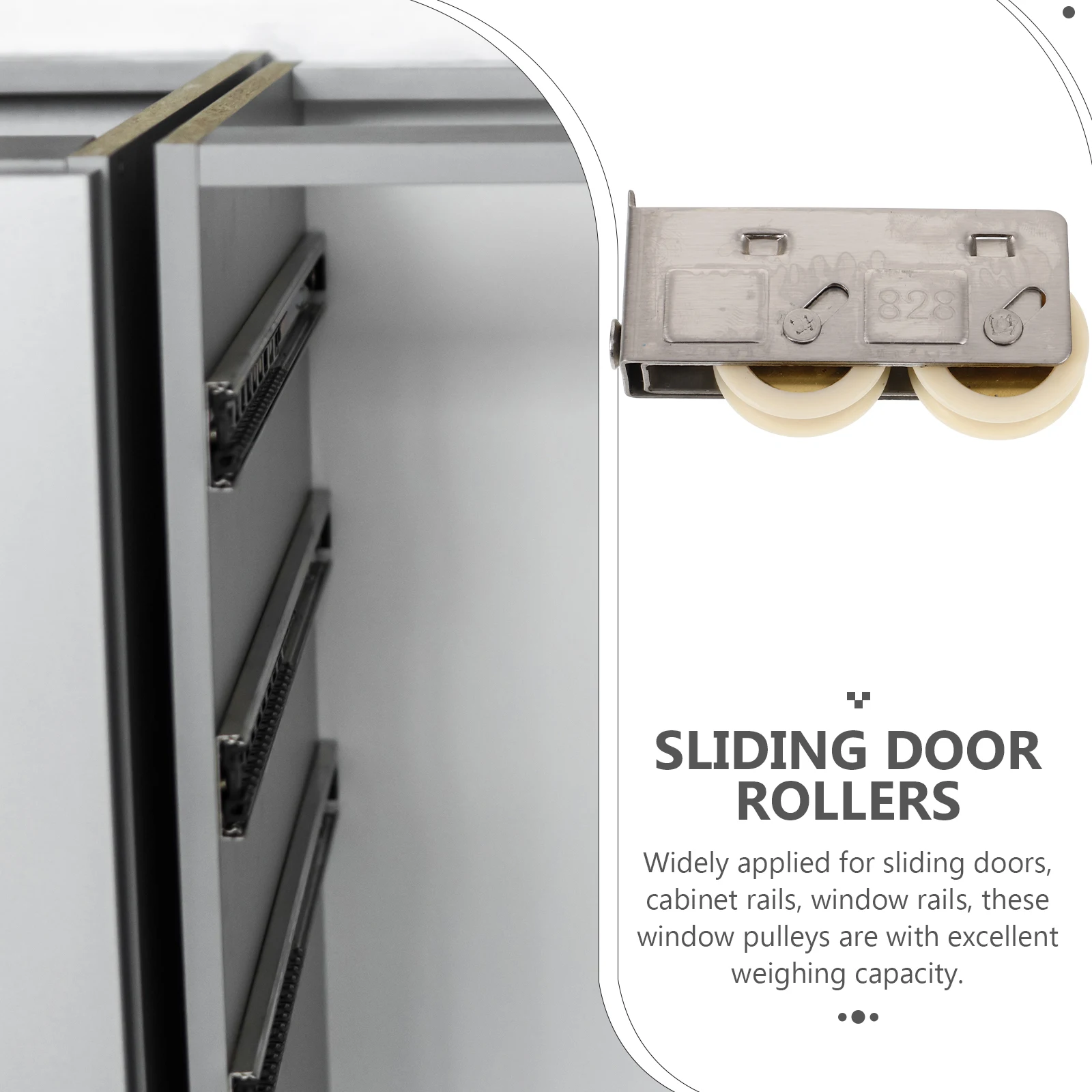 

Stainless Steel Pulley Heavy Duty Sliding Door Roller Wheel Replacement Rollers Slide Metal Pulleys Patio