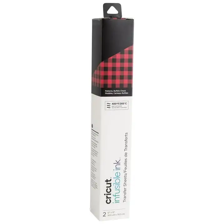 

(2 pack) Cricut® Infusible Ink™ Sheets Pattern (2), Buffalo Check, 12" x 12