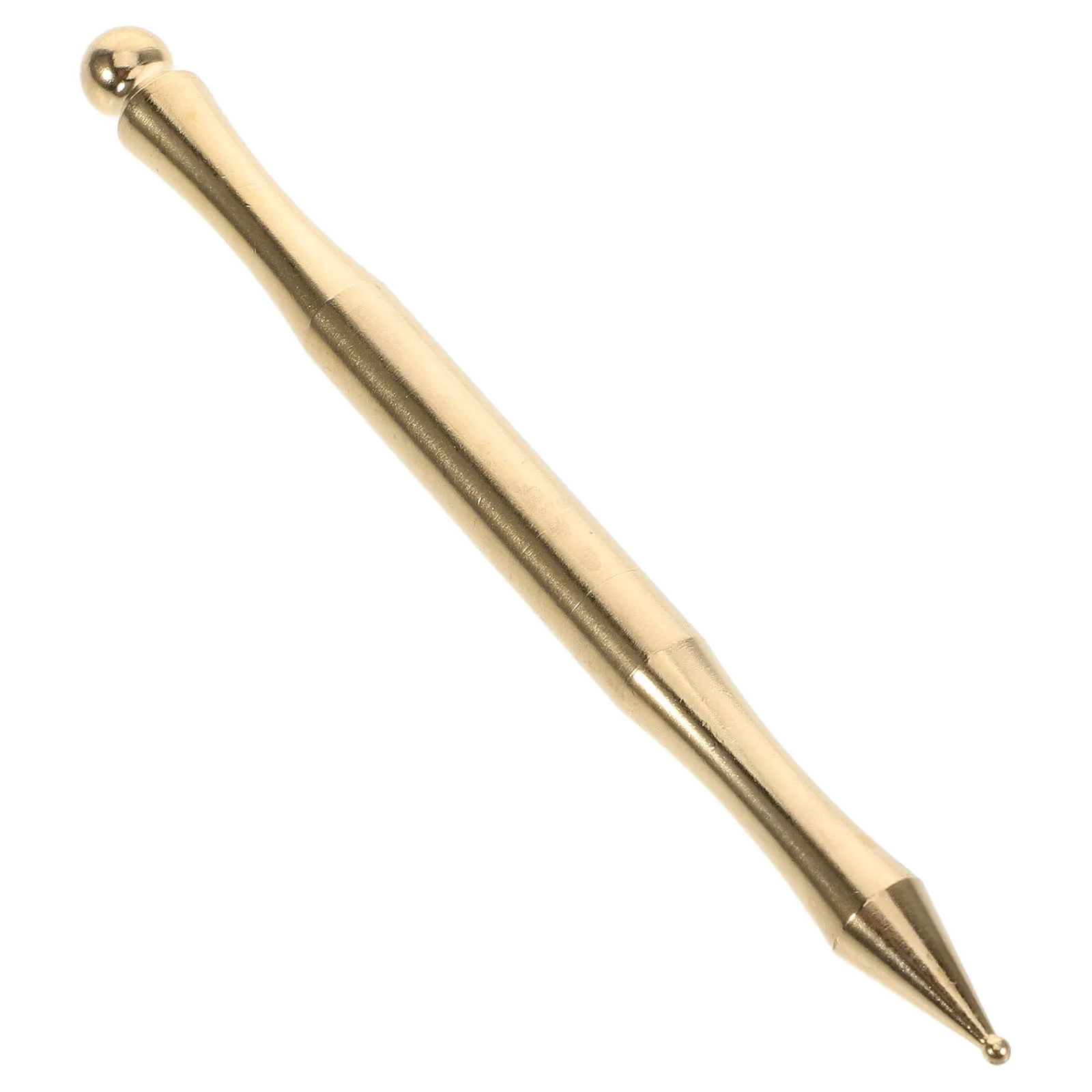 

Copper Acupressure Massage Pen Facial Reflexology Tool Double-Ended Spring Tip Point Probe Meridian Therapy Pen Trigger Point