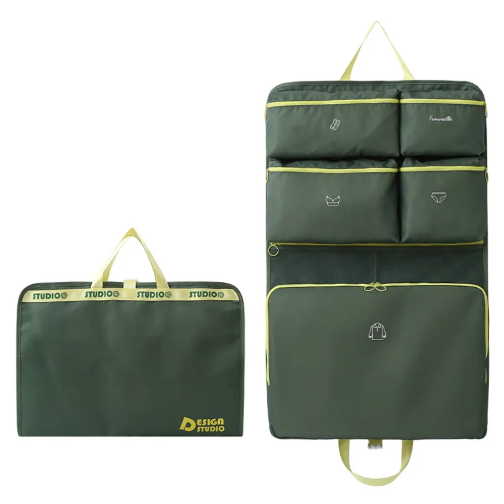 

Waterproof 7in 1 Clothing Storage Bag Folding Hanging Luggage Organizing Bag Large Capacity with Handle Travel Storage Bag