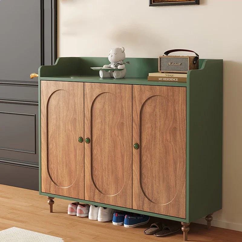 Luxury Wooden Shoe Cabinet Storage Living Room Closets Armables Shoe Shelf Slippers Hallway Modern Zapatero Salon Furniture