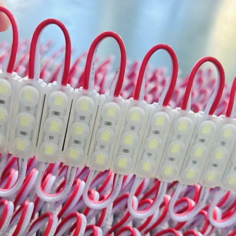 1000 قطعة 2835 وحدة led صغيرة بالجملة DC12V وحدة حقن 0.9 واط 3led أبيض بارد مقاوم للماء مع عدسة 29*9 مللي متر الخلفية