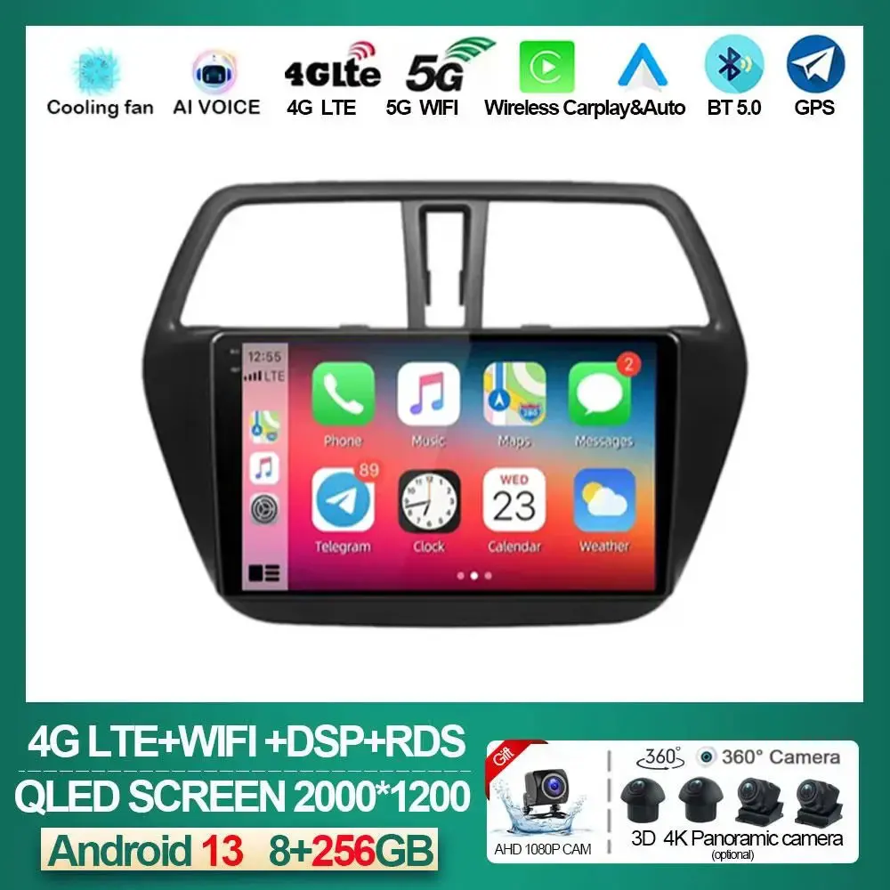 

Android 13 Car Radio For Suzuki SX4 - CROSS 2014 - 2017 android navigation GPS radio stereo video multimedia player NO 2 DIN