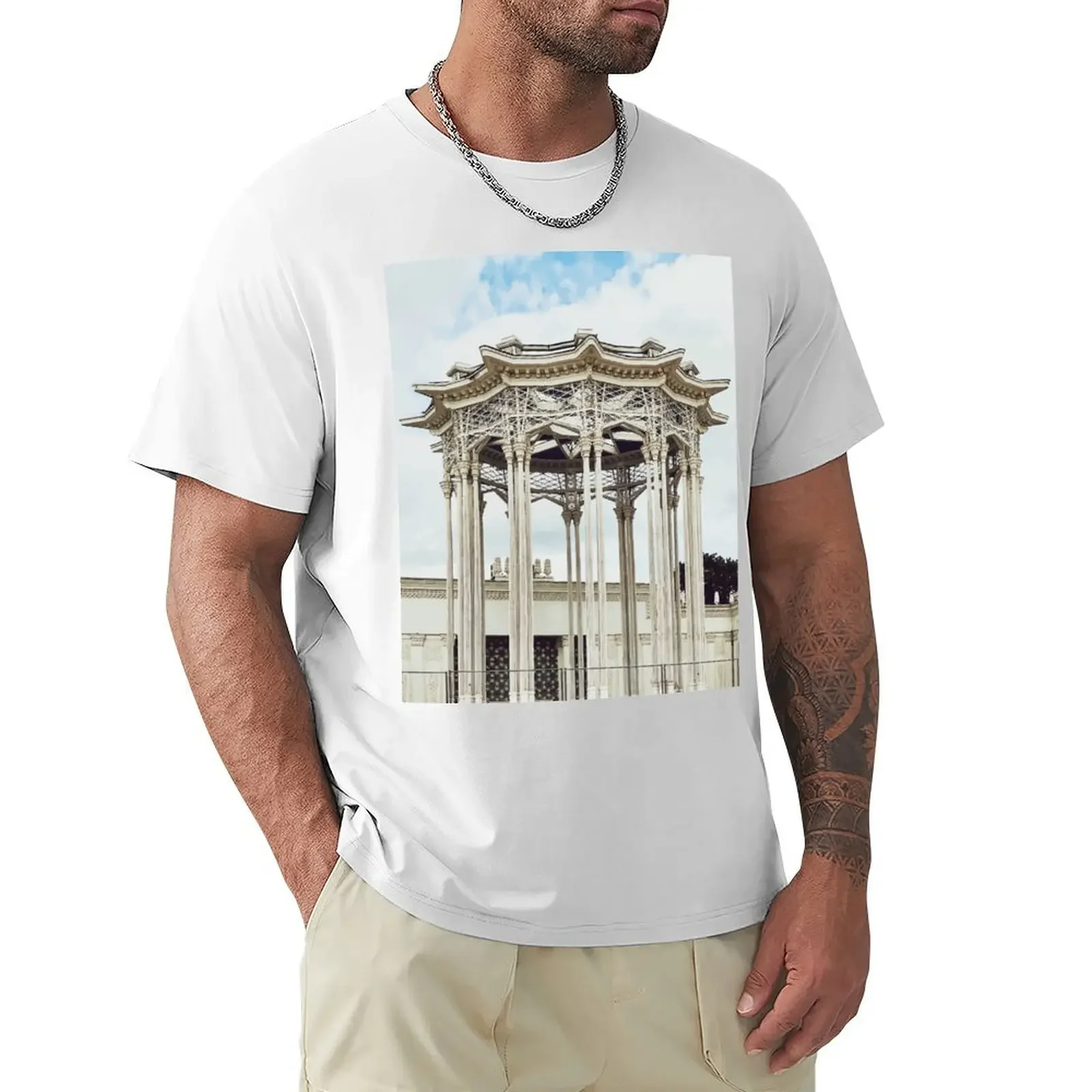 The pavilion of culture T-Shirt blanks customizeds Short sleeve tee T-shirts for men cotton