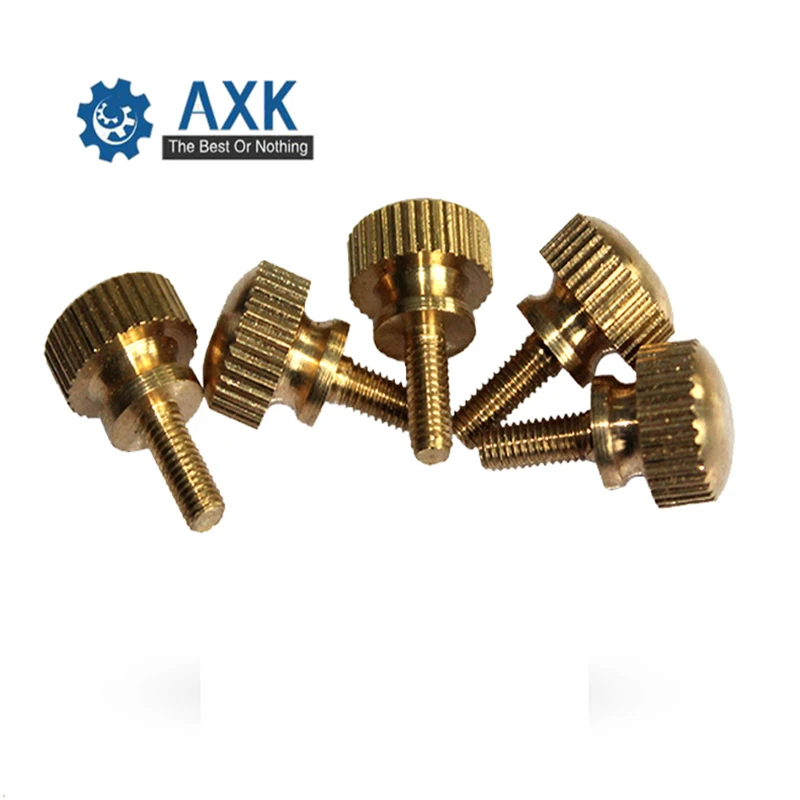 10Pcs/5Pcs M3 M4 GB834/DIN464 Hand Tighten Brass Knurled Screws Copper Twist Knurled Bolts Computer Chass Bolt Thumb Screw