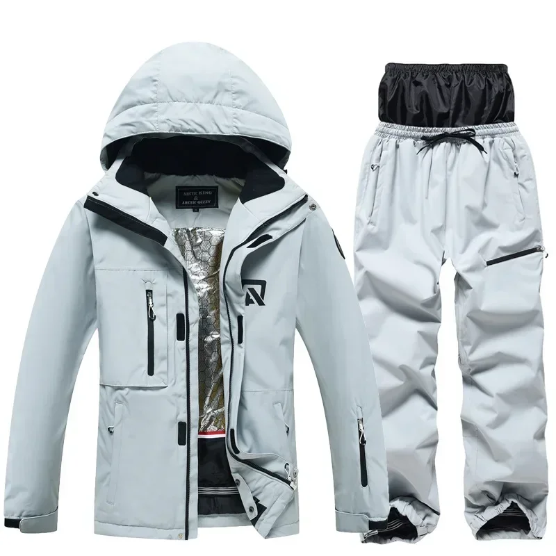 Conjunto de esquí térmico impermeable para hombre y mujer, traje de Snowboard, ropa de esquí gruesa y transpirable, conjunto de nieve para invierno al aire libre, novedad