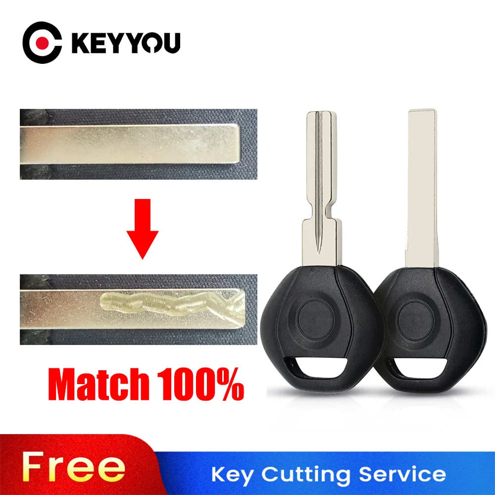 With Cutting Car Transponder Chip Key Shell Case Fob For BMW 3 5 6 Series X3 X5 Z4 Z8 for E36 E34 E38 E39 With HU92/HU58 Blade