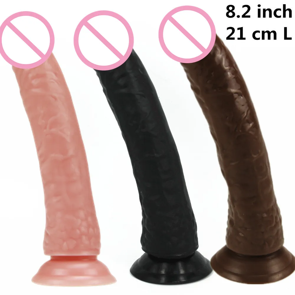 21cm long Big Dildo Realistic Jelly Penis with Strong Suction Cup dildo big cock Sex Toy for Woman Adult Sex Products