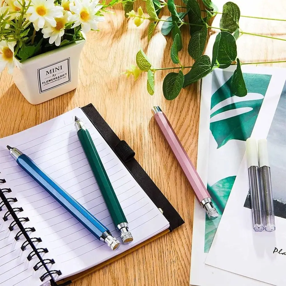 

4.0mm Mechanical Pencil 2B/4B/6B/8B/10B Pencil Refill Metal Automatic Pencil Drawing Writing Tool Sketch Comics Design