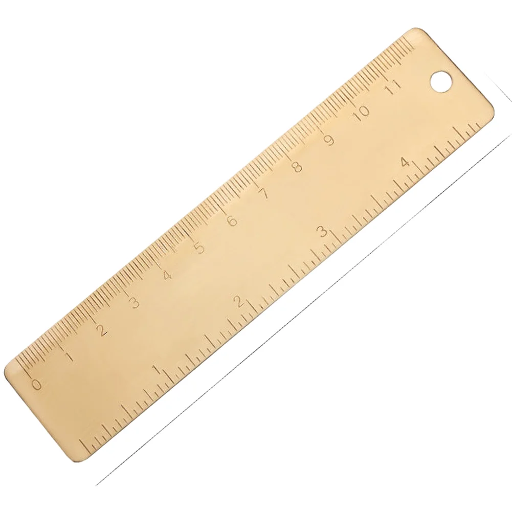 Portable Measure Metal Scale Precision Engraved Lines Long-lasting Durability Dual Measurement Scales For School Projects